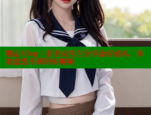 糖心Vlog：看美女医生分享治疗秘术，体验意想不到的短视频