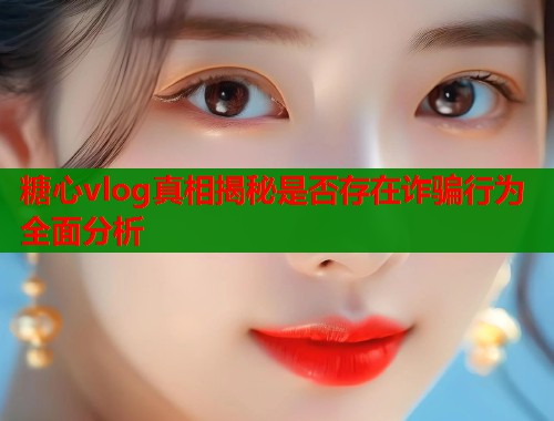 糖心vlog真相揭秘是否存在诈骗行为全面分析